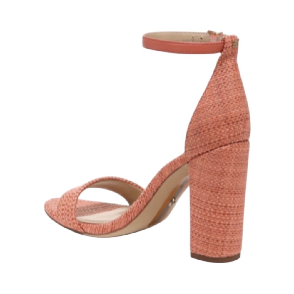 Sam Edelman Yaro Coral Ankle-Strap Block Heel Sandal 4” Heel Sz 7.5 - Picture 3 of 13